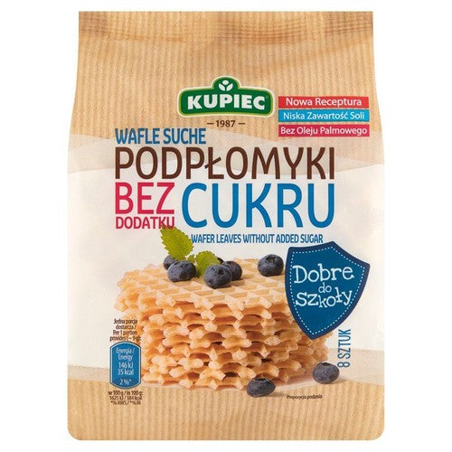 Wafle suche bez dodatku cukru Kupiec 72 g