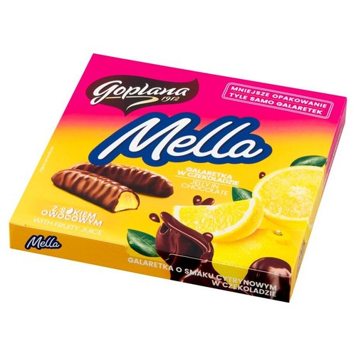 Mella galaretka w czekoladzie o smaku cytrynowym Goplana 190 g