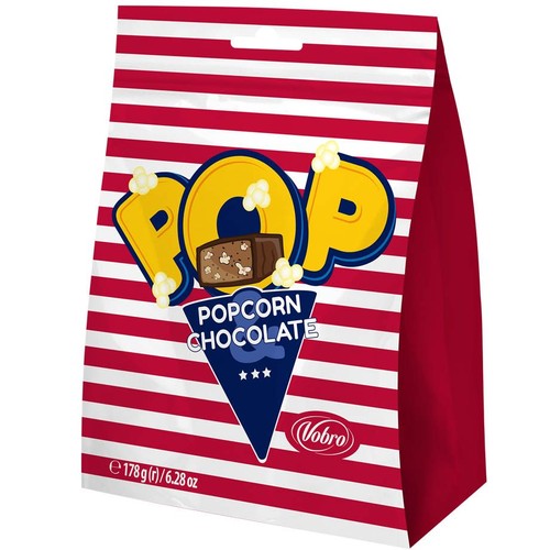 Cukierki POP Popcorn Chocolate Vobro 178 g