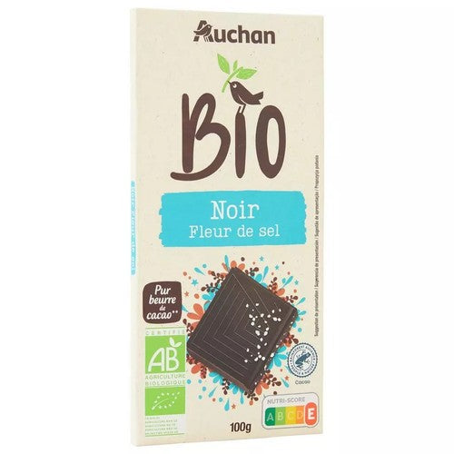 Czekolada gorzka z solą morską Auchan 100 g