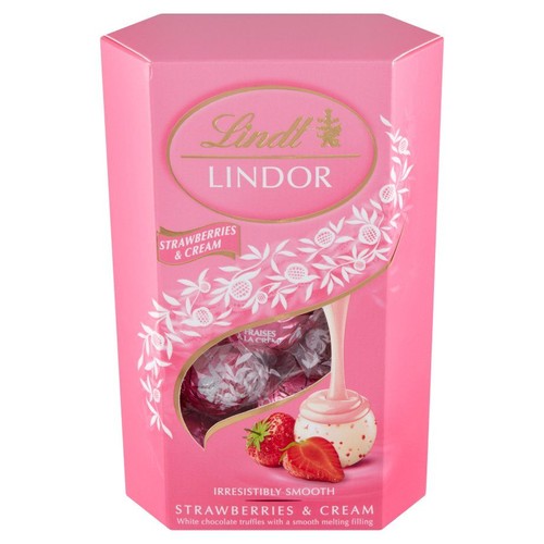 Lindor Pralinki mleczne z truskawkami Lindt 200 g