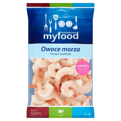 Krewetki obrane z ogonkiem 31/40 MyFood 1kg